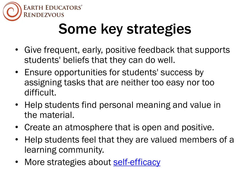 some key strategies