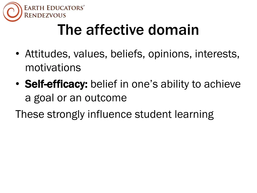 the affective domain