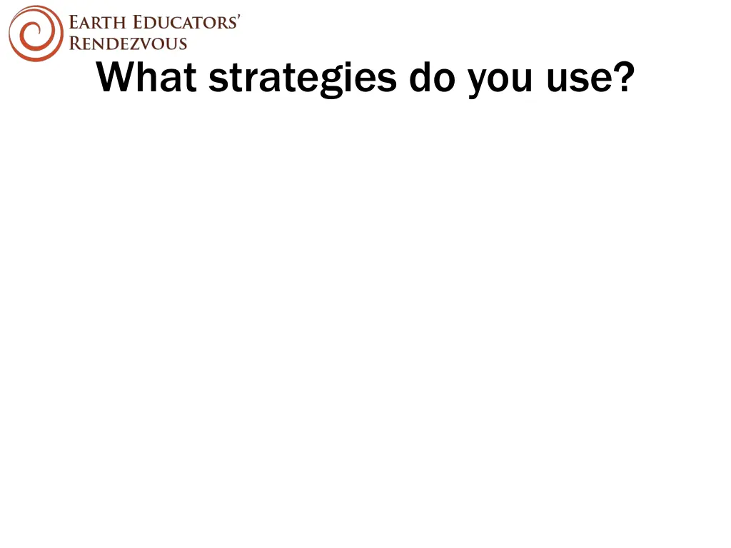 what strategies do you use