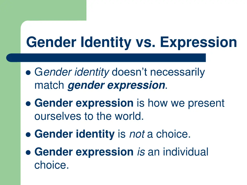 gender identity vs expression