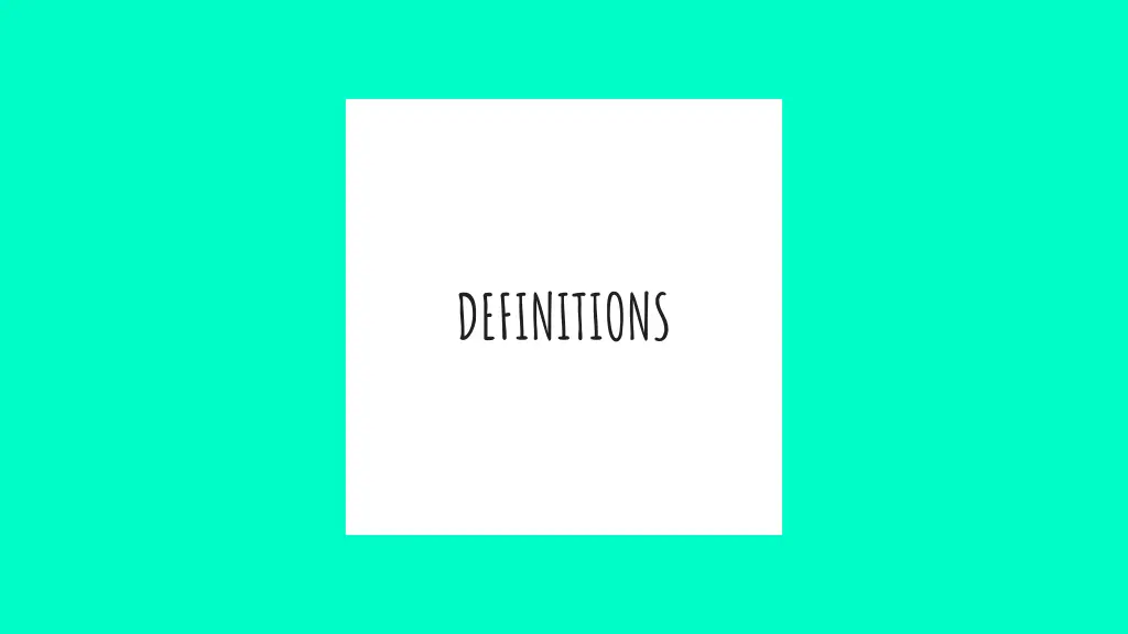 definitions