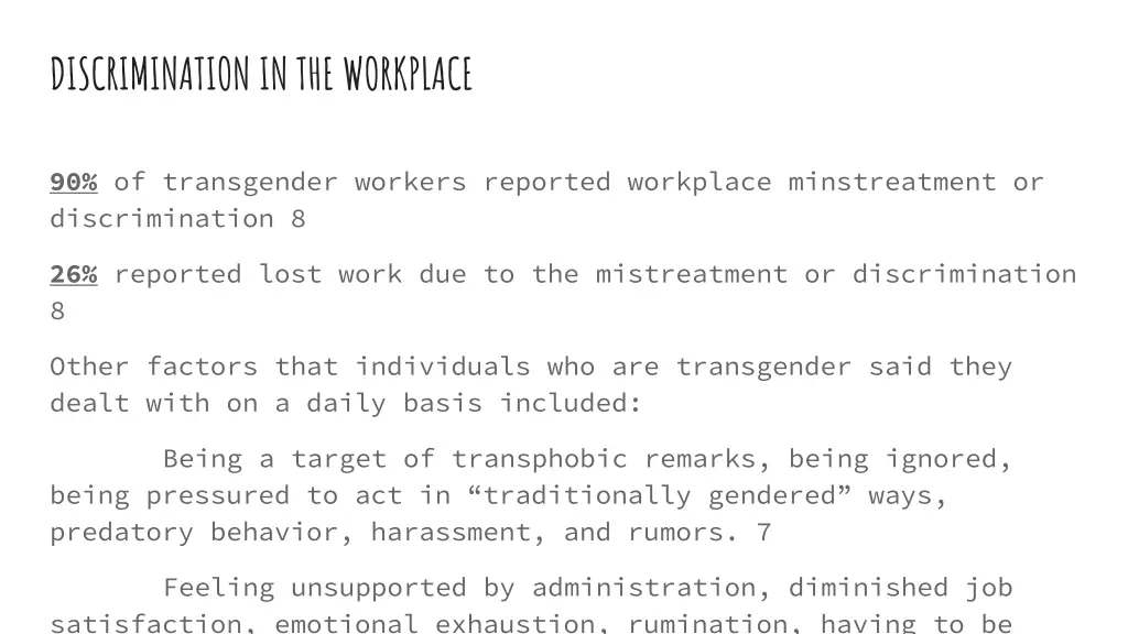 discrimination in the workplace