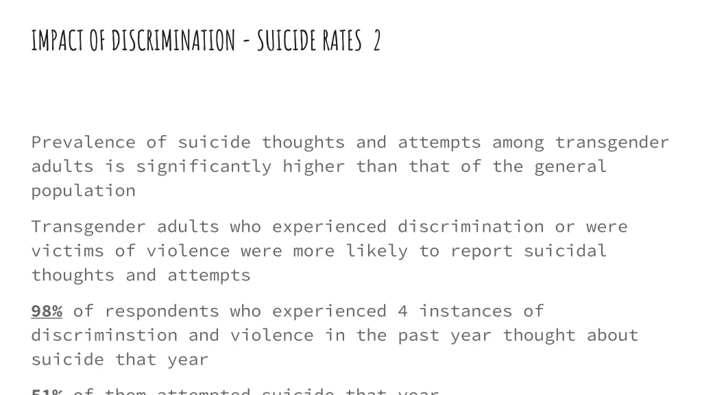 impact of discrimination suicide rates 2