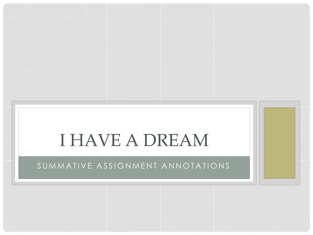 i have a dream