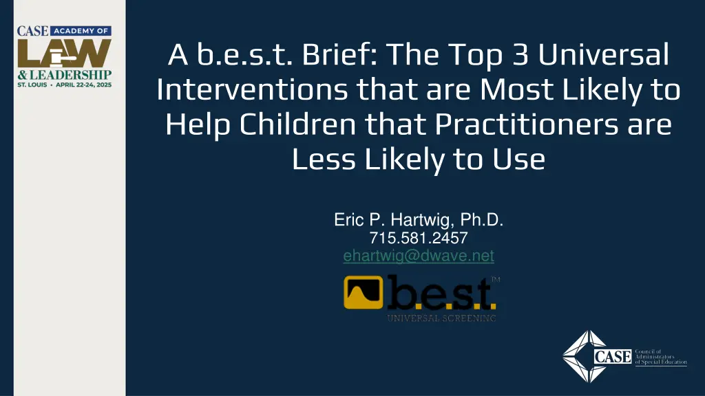 a b e s t brief the top 3 universal interventions