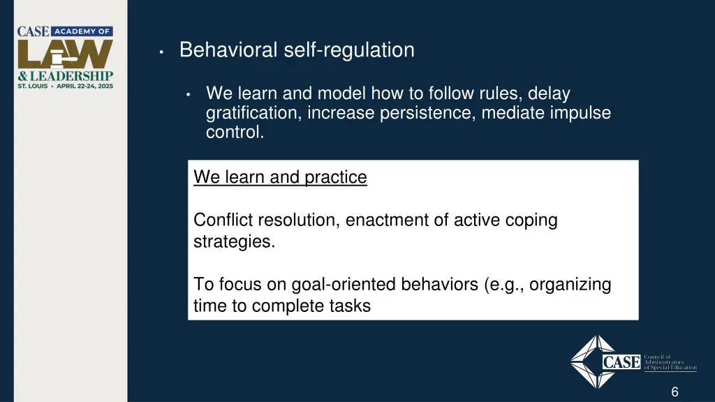 behavioral self regulation