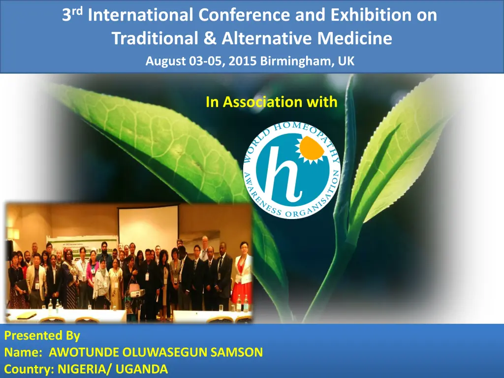 3 rd international conference and exhibition