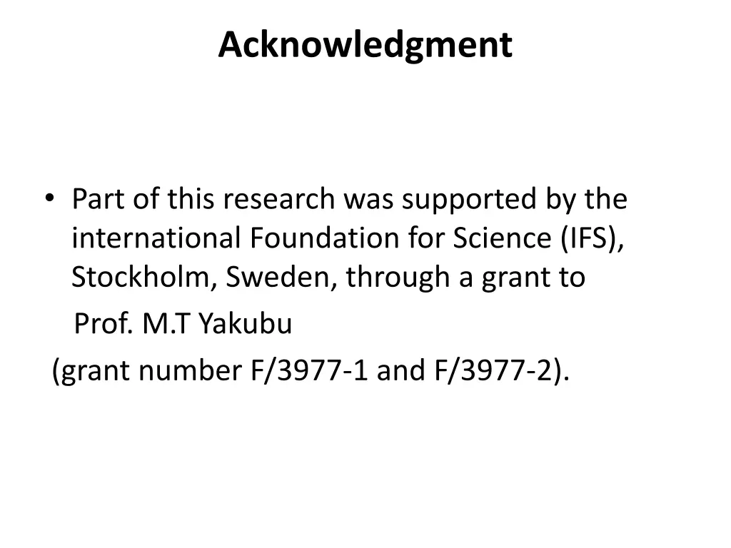 acknowledgment