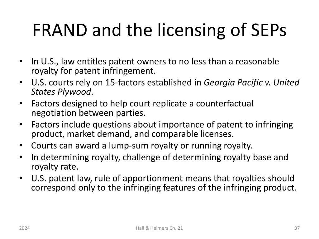 frand and the licensing of seps 1