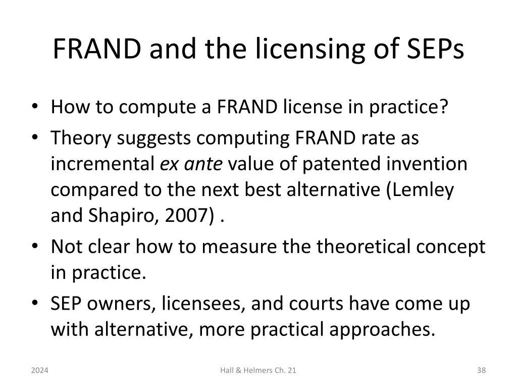 frand and the licensing of seps 2