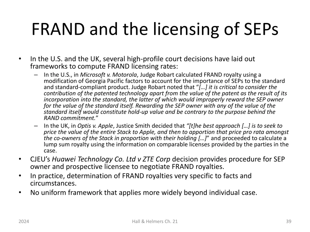 frand and the licensing of seps 3