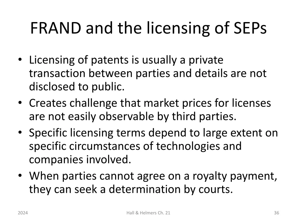 frand and the licensing of seps