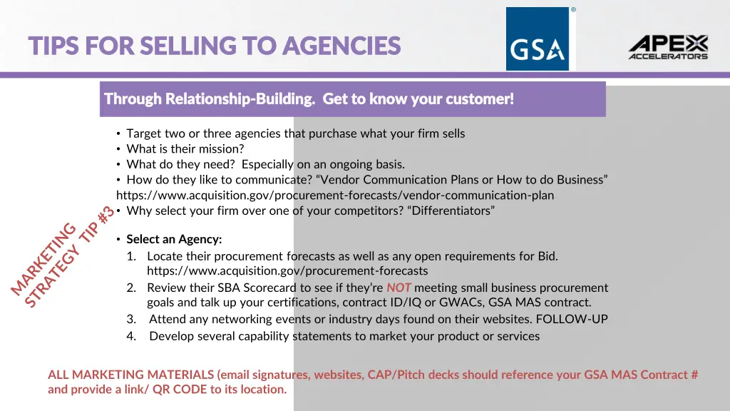 tips for selling to agencies tips for selling