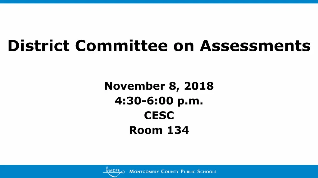district committee on assessments