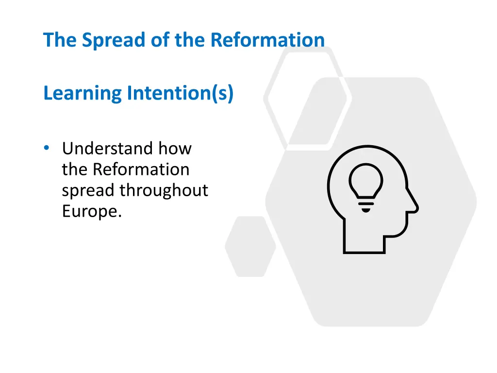the spread of the reformation
