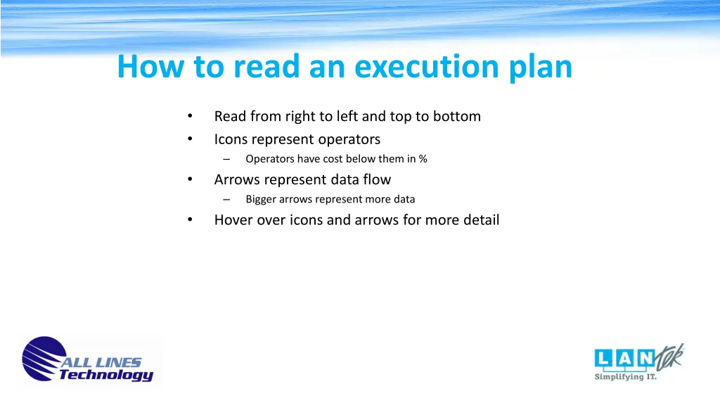 how to read an execution plan