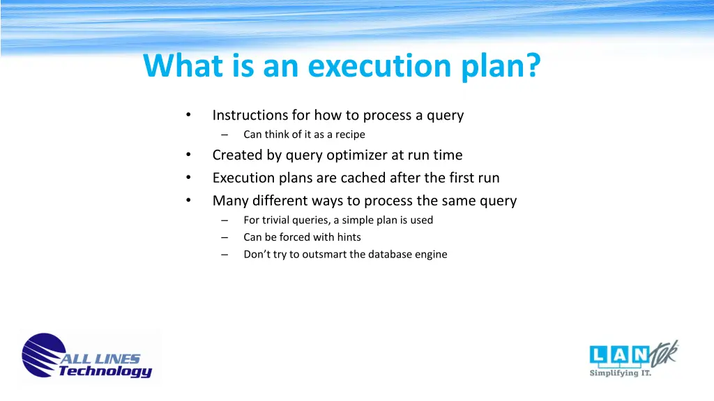 what is an execution plan