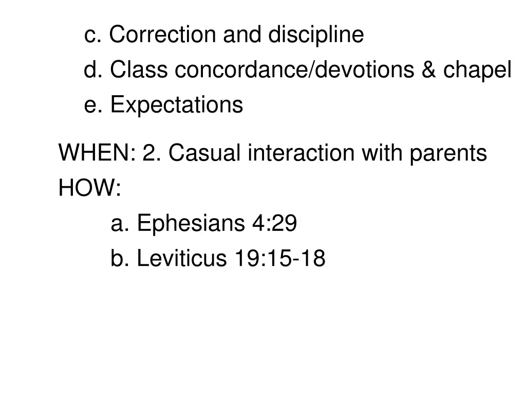 c correction and discipline d class concordance