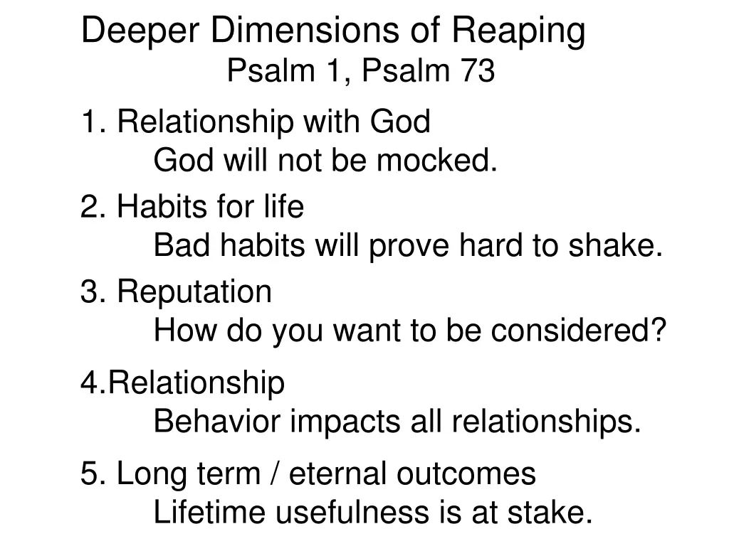 deeper dimensions of reaping psalm 1 psalm 73