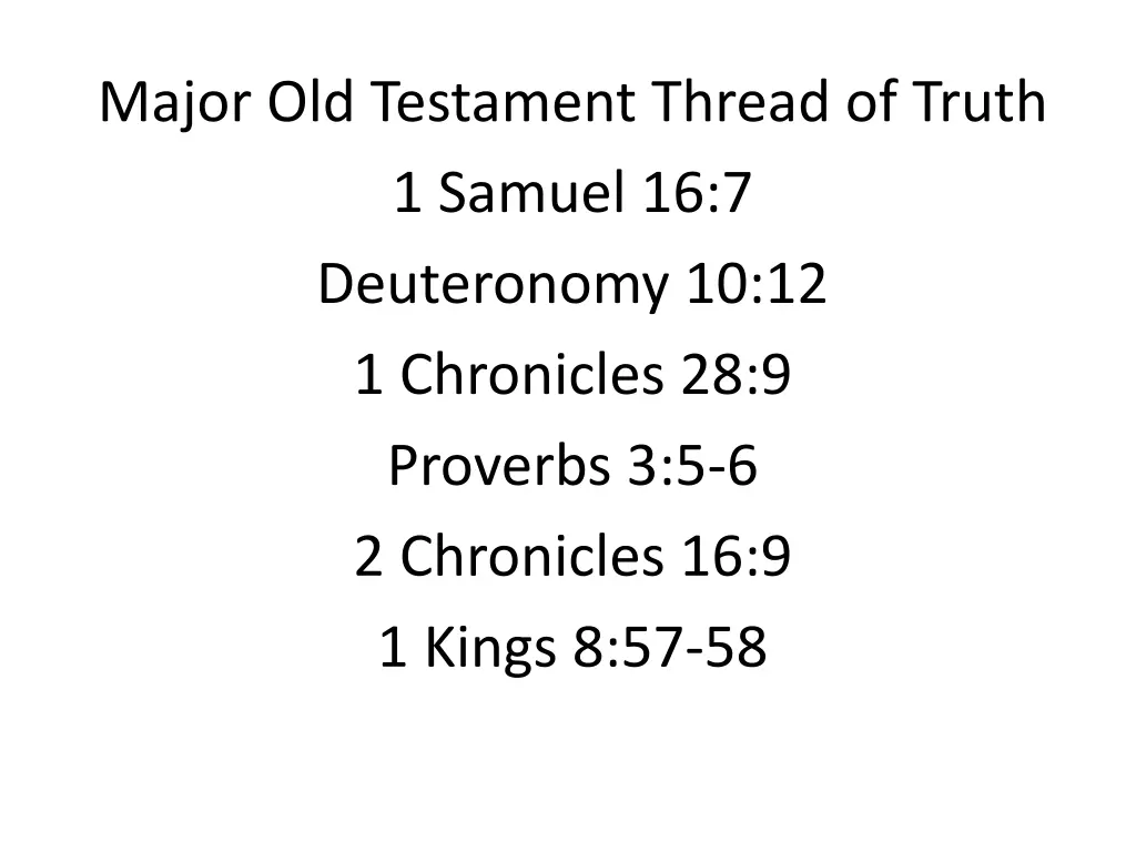 major old testament thread of truth 1 samuel
