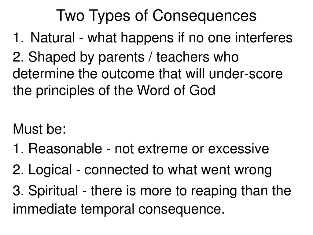 two types of consequences
