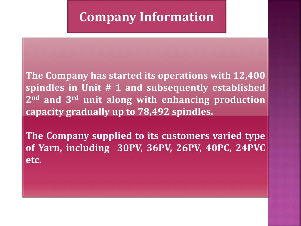 company information 1