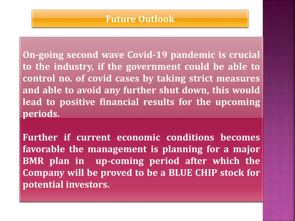 future outlook