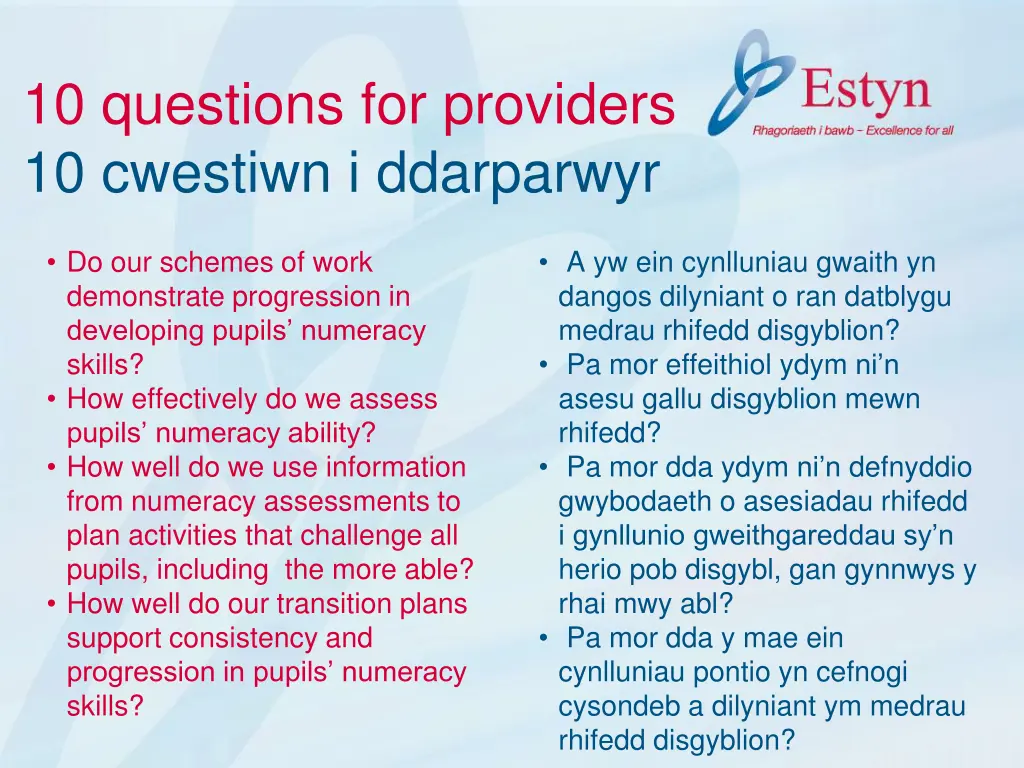 10 questions for providers 10 cwestiwn 2