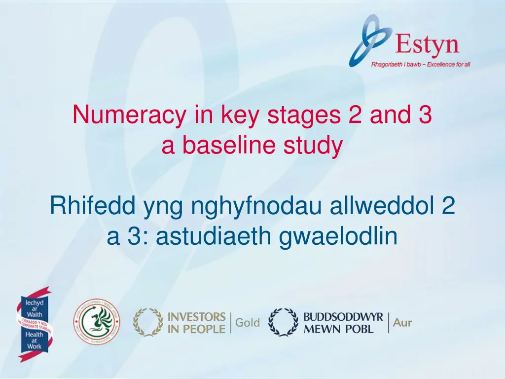 numeracy in key stages 2 and 3 a baseline study