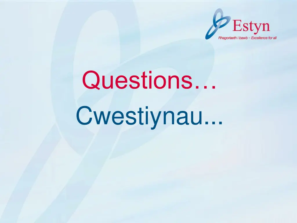 questions cwestiynau