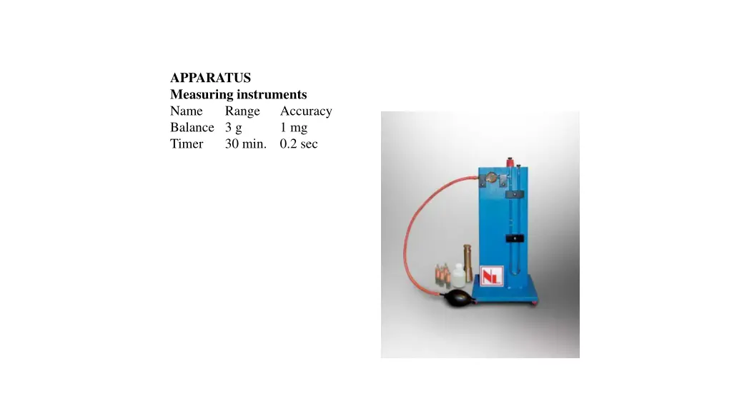 apparatus measuring instruments name range