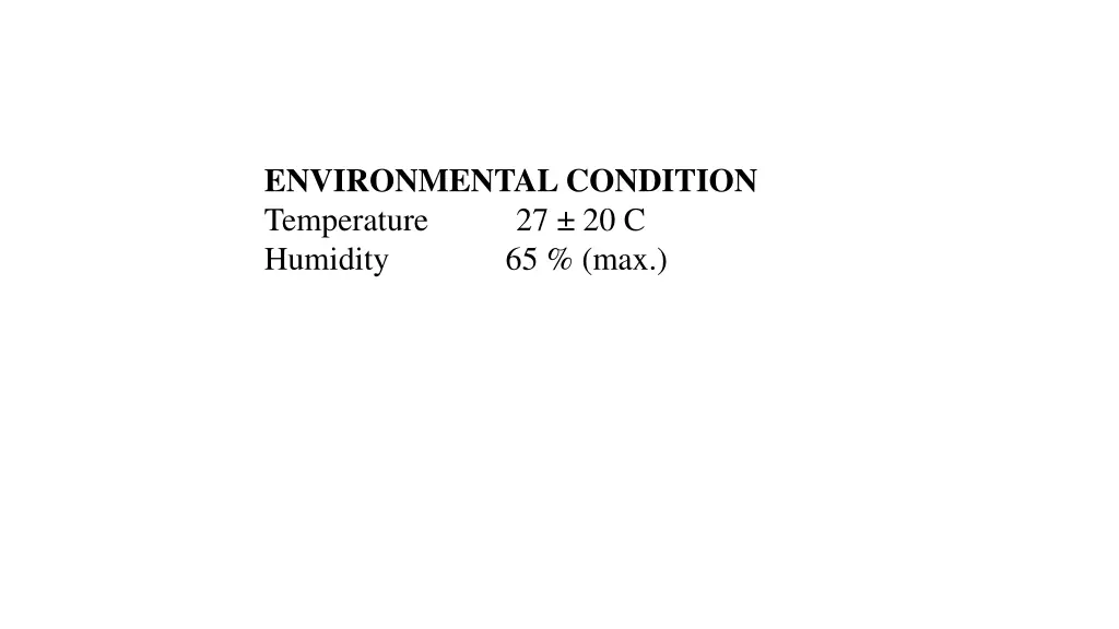 environmental condition temperature humidity