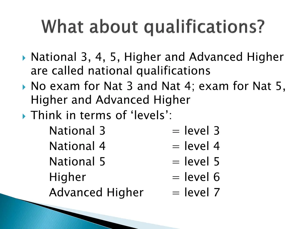 national 3 4 5 higher and advanced higher