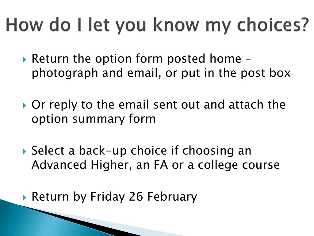 return the option form posted home photograph