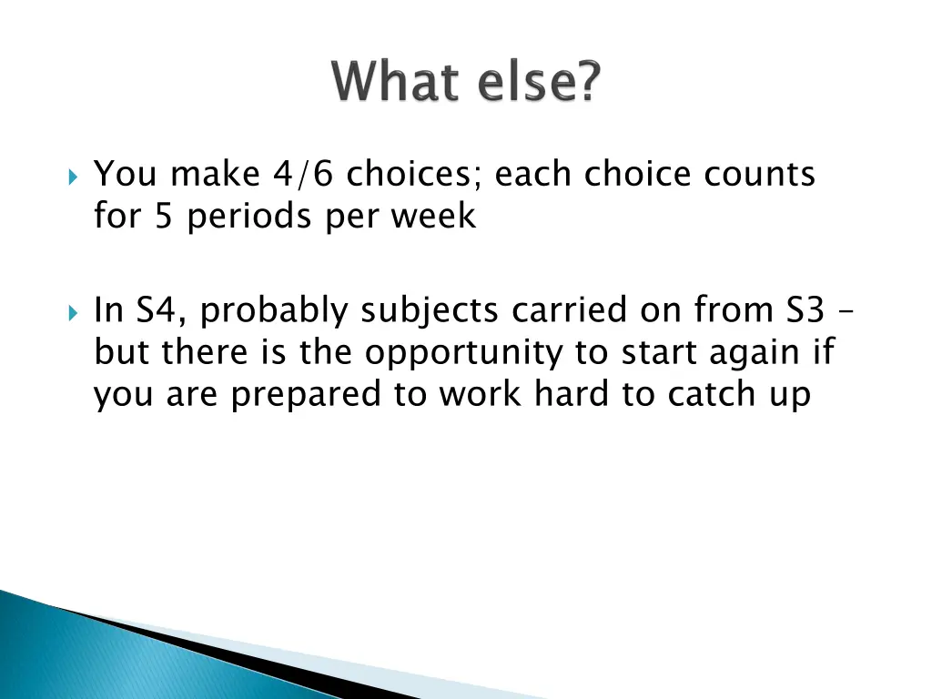 you make 4 6 choices each choice counts