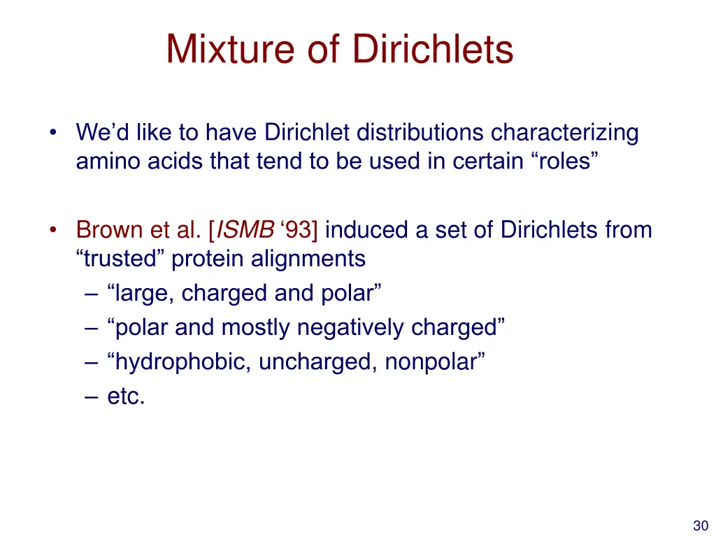 mixture of dirichlets
