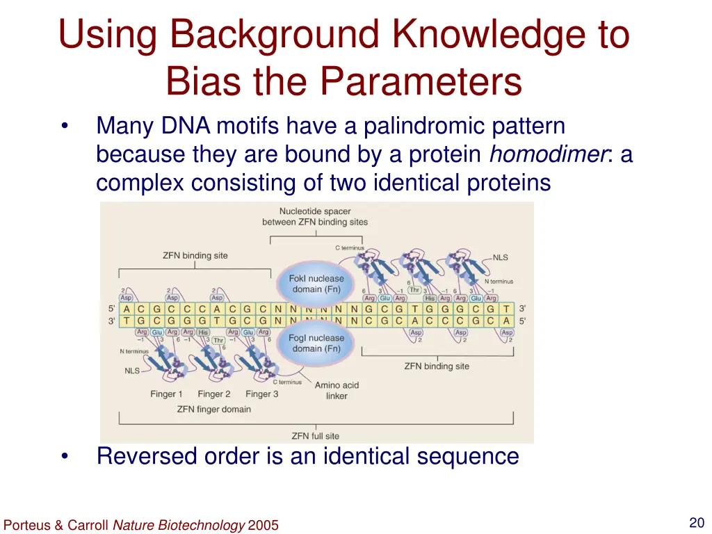 using background knowledge to bias the parameters 1