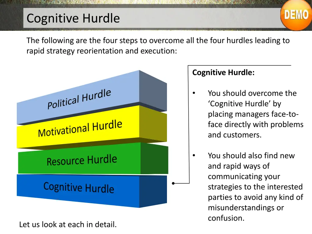cognitive hurdle