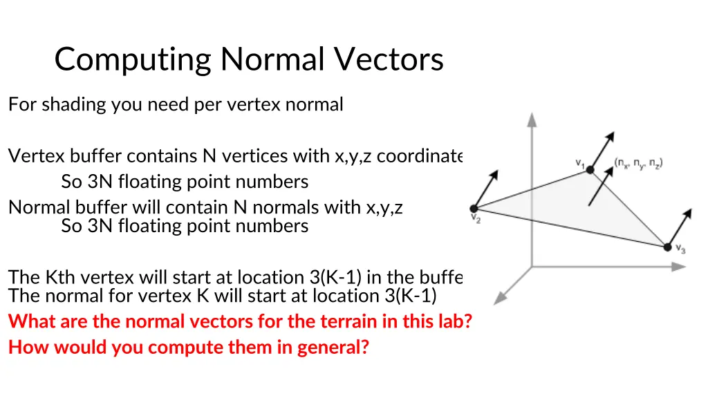 computing normal vectors