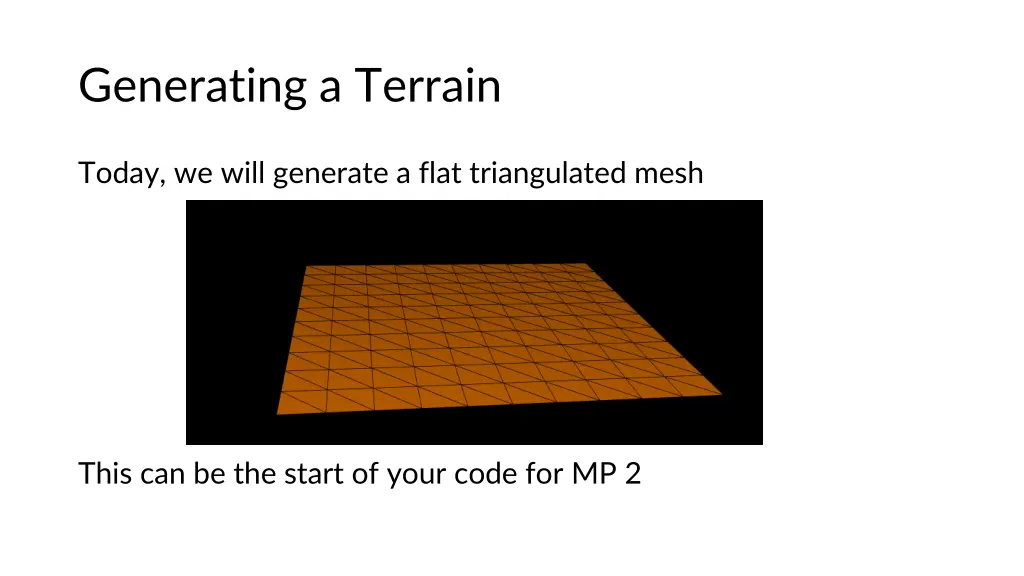 generating a terrain
