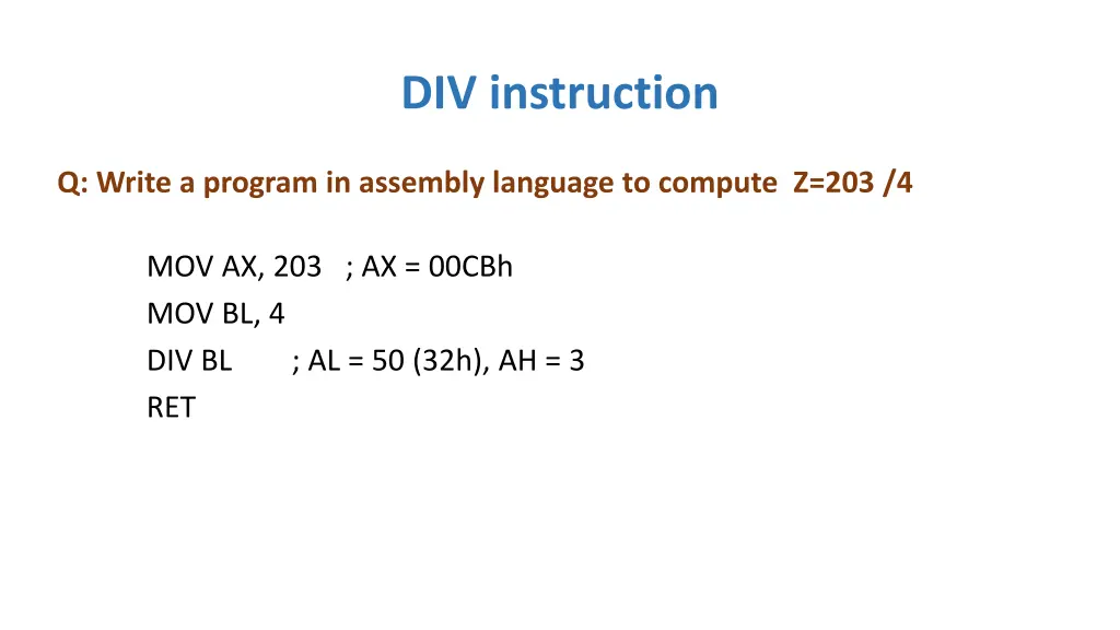 div instruction 1