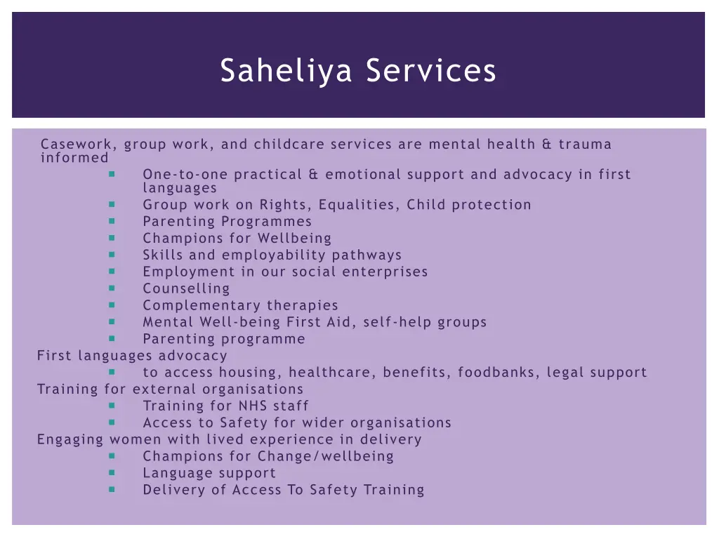 saheliya services