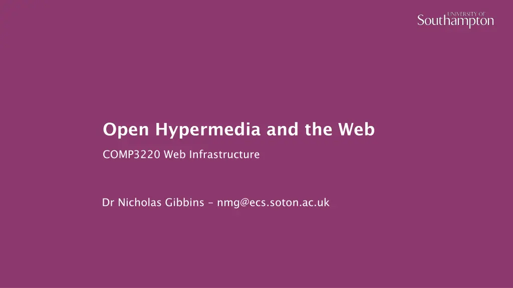 open hypermedia and the web
