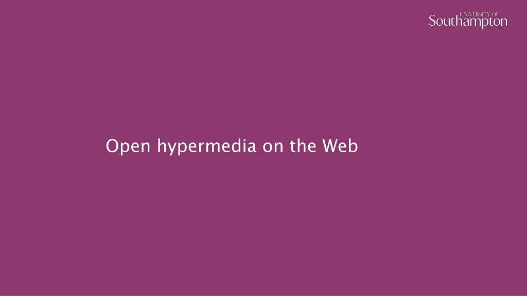open hypermedia on the web