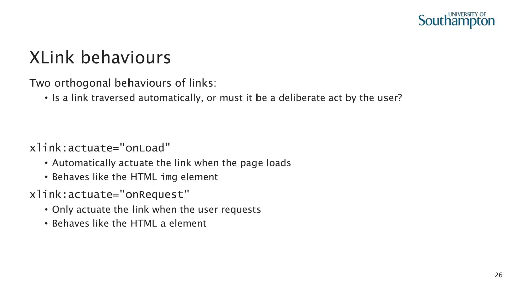 xlink behaviours