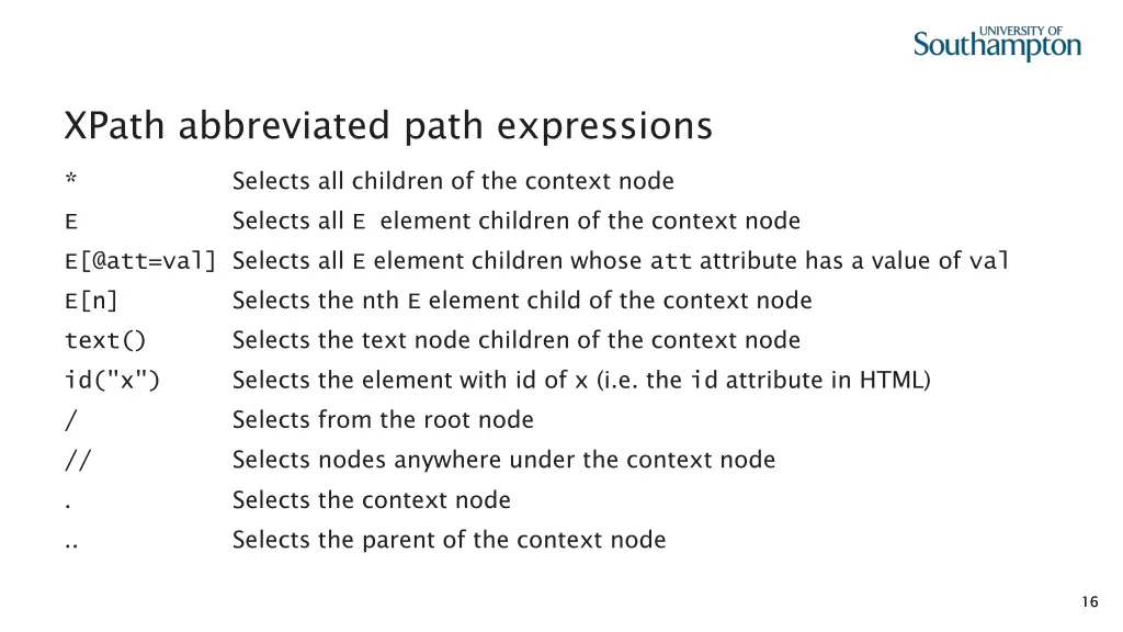 xpath abbreviated path expressions