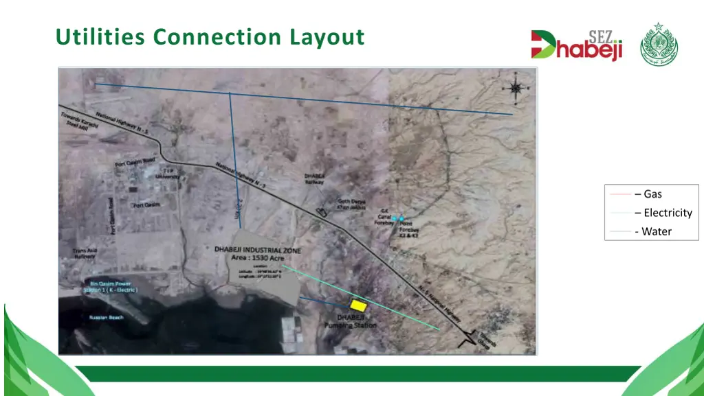 utilities connection layout