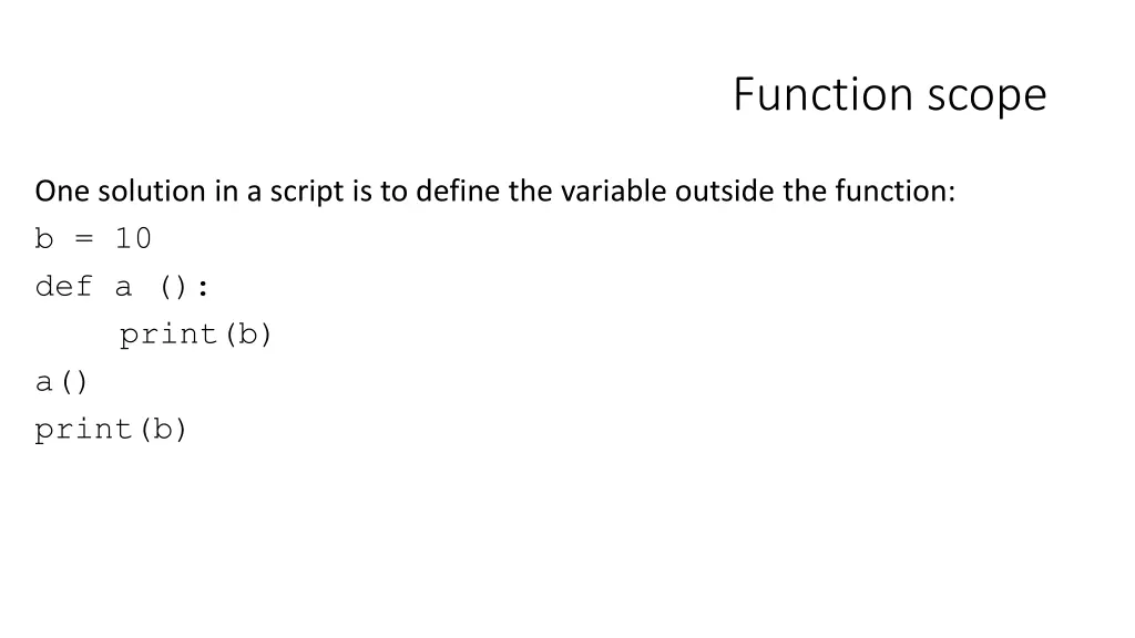 function scope 1