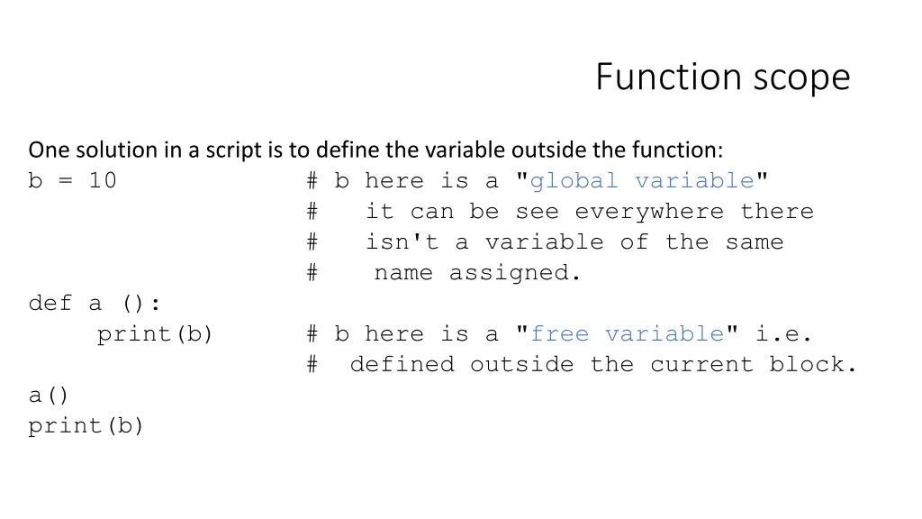 function scope 2