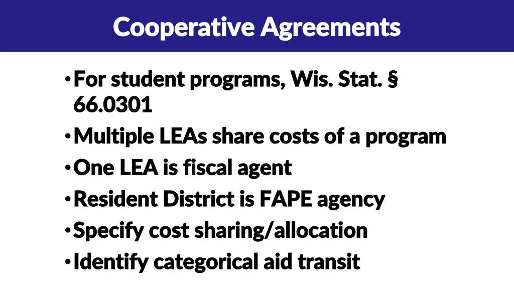 cooperative agreements cooperative agreements